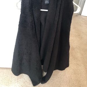Furry Black Vest